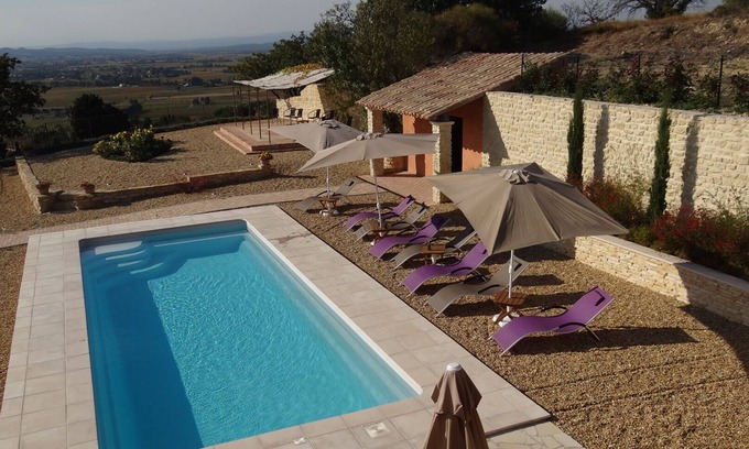 Cairanne Other | Large Mas with heated pool for 10 people, 3 Bathrooms panomaric view