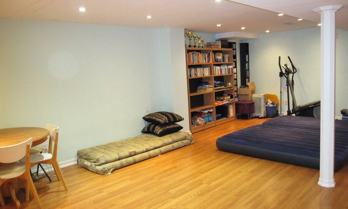 East Credit House | Large Open Basement Room with bathroom and Vegetarian kitchen