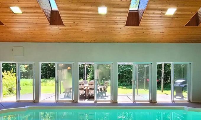 Scott Cabin | Log Cabin w/ Private Indoor Heated Pool-firepit - Game Room