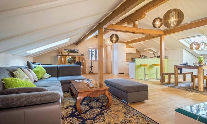 Hoechst Apartment | Luxurious Penthouse Apartment Close to Lake Constance with Garden & Wi-Fi