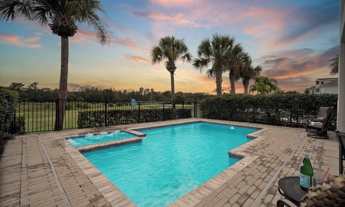 Reunion Apartment | Luxury 6BR Villa w Pool & Cinema, 4mi to Disney