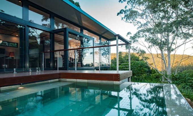 Upper Crystal Creek Cabin | Luxury Mountain View Lodge-Numinbah