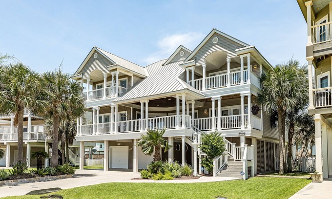 Pirates Beach West House | Luxury Pirates Beach home with private pool, tropical bar, hot tub, WiFi & gym