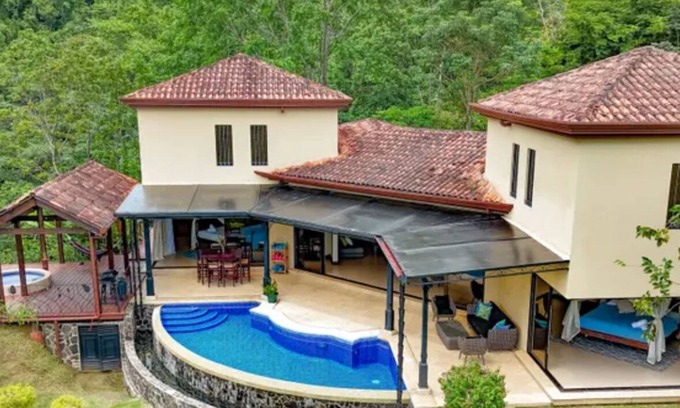 Tres Rios House | Luxury Pura Vida Estate with Private Waterfall, Ocean Views and Jungle Trails