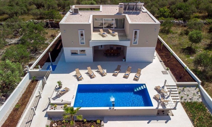 Marina Villa | Luxury villa Hileja with heated pool , 15 km from airport. 14 people capacity