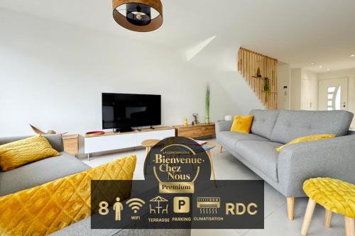 Aubiere Villa | Maison 8 couchages Parking Extérieur,Climatisation -Mesange