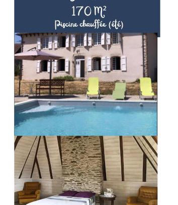 Roannes-Saint-Mary House | Maison de maître de 1789 rénovée avec piscine