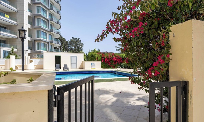 Agios Tychon Apartment | Marathon Beach Apartment - Sea View, Shared Pool