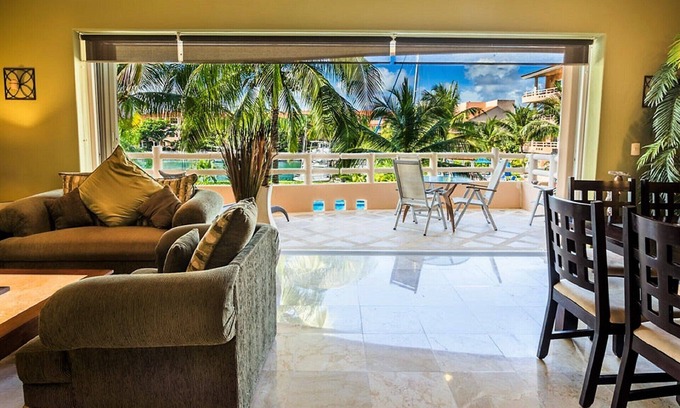Puerto Aventuras Condo | Marina View waterfront Condo with resort style pool