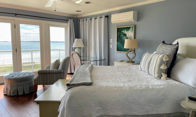 Prides Crossing House | Master Suite with magnificent views of the ocean