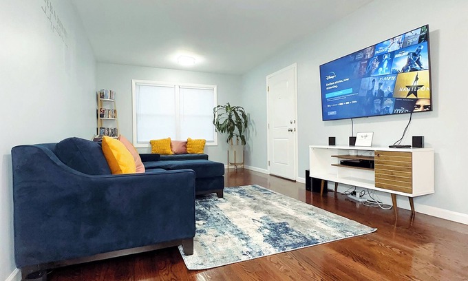 Elizabeth Apartment | Modern 3BR 2BA Near EWR & NYC With Parking