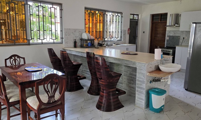 Diani Beach Villa | Modern 4-BR Diani villa-ooftop in & Beach Access in Diani Beach ideal for