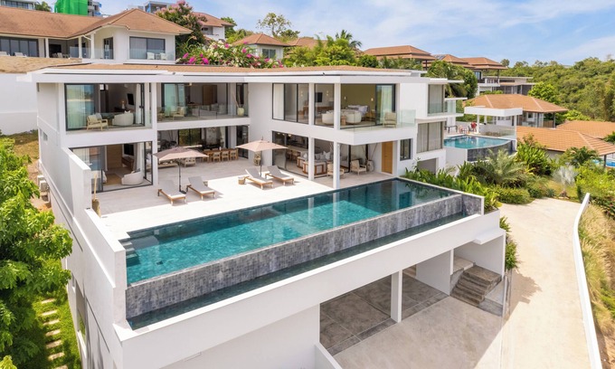 Plai Laem Villa | Modern Minimalist Villa | Infinity Pool, Sea Views, Near Beach