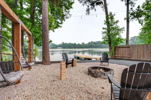 Montgomery House | Montgomery Home with Pond Access, Fire Pit and More!