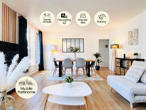 Quartier de Javel Apartment | MyJolieParisHome - King size bed, Balcony, Free parking x2