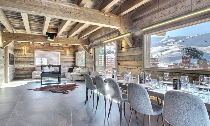 Plagne Centre Ski Chalet | New chalet in La Plagne with parking and sauna