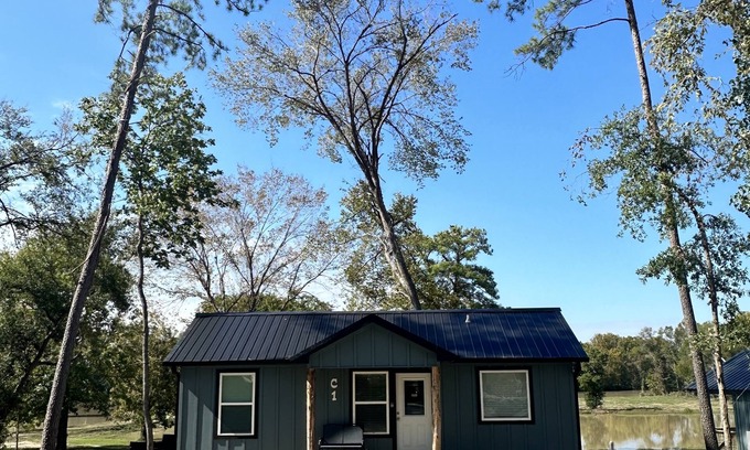 Trinity Cabin | Newly constructed waterfront cabin C1 with pond and Trinity River views