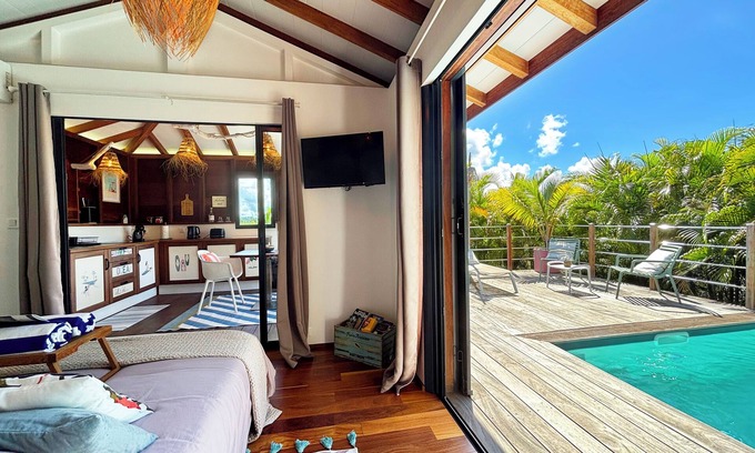 Le Diamant House | Notre Bungalow 100% Indépendant Pour 2 Personnes Avec Piscine Privée, Le Diamant