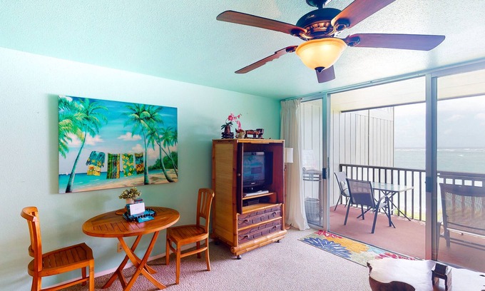 Wailua House Lots Condo | Oceanfront home w/views of Wailua Bay, WiFi, shared pool, balcony, private W/D