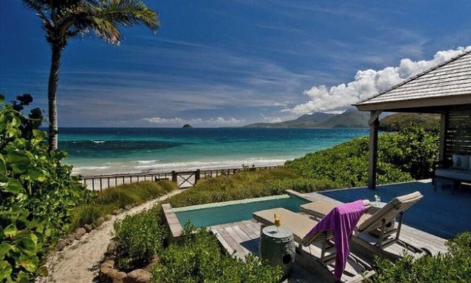 Frigate Bay Cottage | Oceanfront Beach Bungalow ON Beach, PRIVATE with Club Resort Access & Tennis