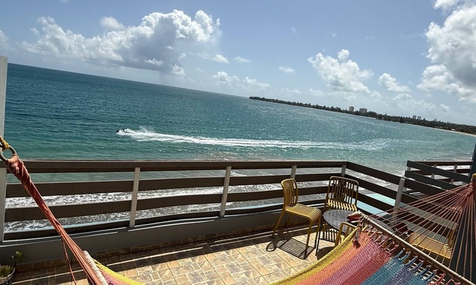 Playa Fortuna Condo | Oceanfront Paradise on Luquillo Beach 2-bedroom rooftop Puerto Rico Island