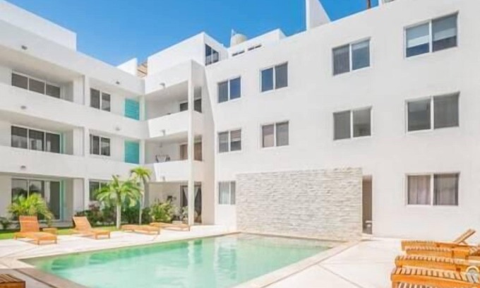 Chicxulub Puerto Apartment | Oceanview Penthouse private pool, deck Beach 200m