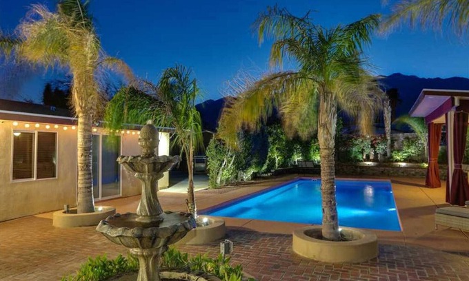 Desert Park Estates House | Palm Springs Vacation Oasis Private pool, game rm!
