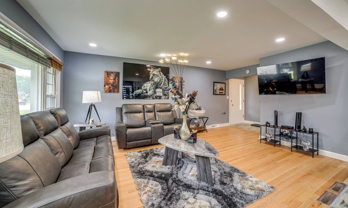 South Holland House | Patio & Yard: Quiet Home in Chicago Area