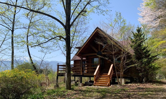 Hokuto Cottage | Perfect for families Log house cottage Enjoy exceptional breakfast and BBQ on the wooden deck over/Hokuto Yamanashi