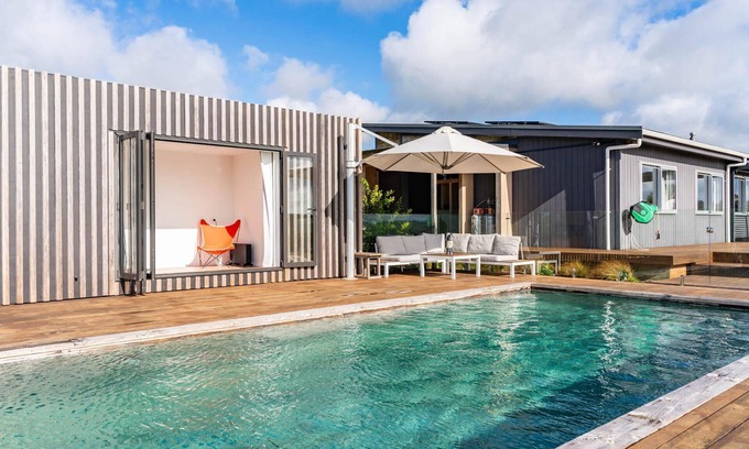 Mangawhai House | Pukatea Paradise - Sunny holiday home with pool in a beautiful rural setting