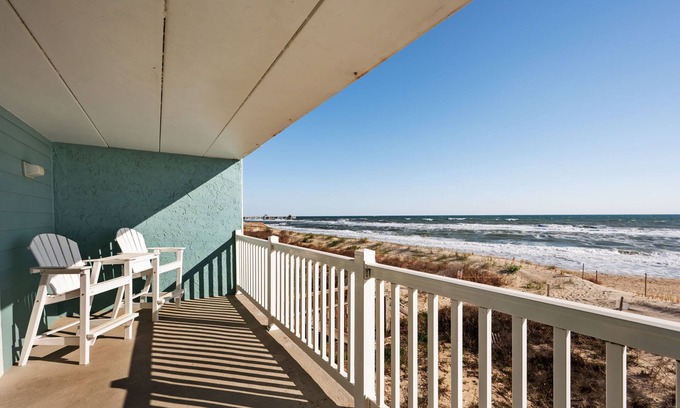 South Nags Head Condo | Pup-Friendly! Direct Oceanfront! Shorely Goodness: PierView 105 Oceanfront Condo