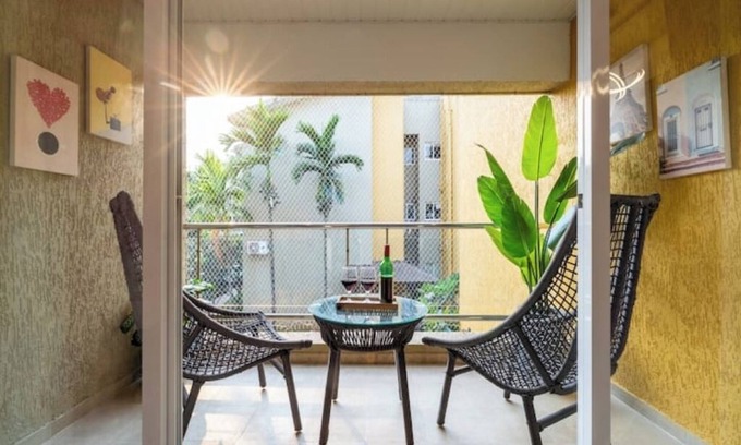 Anjuna Apartment | PurpleBloom by Alpha Stays Goa.Anjuna/Vagator