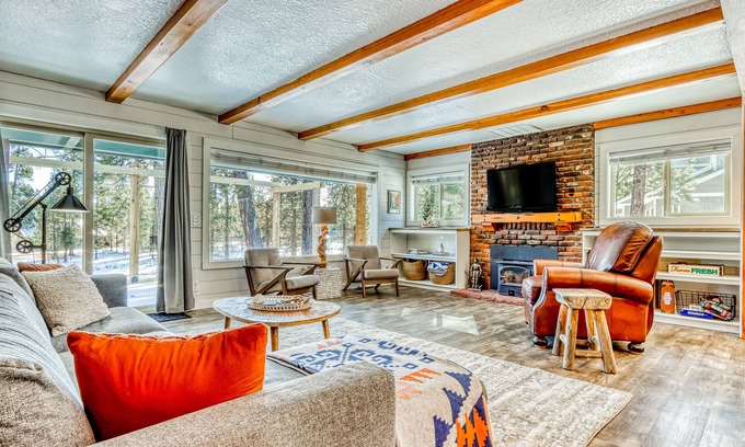 Three Rivers House | Quaint, riverfront home with woodstove, patio, deck, board games & washer/dryer