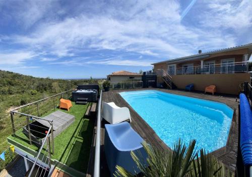 Ventiseri Apartment | Résidence Tozza Alta - Maison de prestige 10 couchages vue Mer et Montagnes Corse du Sud MAE-2624