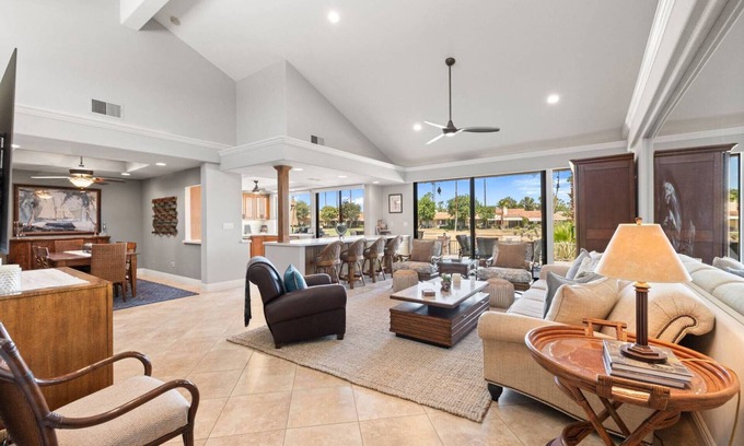 Palm Desert Condo | Relaxed Luxury in Monterey Country Club, 2BR + Office, Golf Course Views