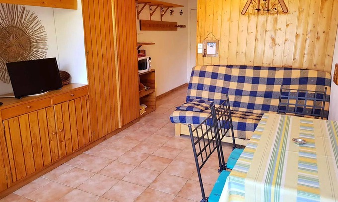 Arc-1600 Apartment | Residence Les Charmettes - Studio 2 people in Arc 1600 nice beautiful view on the slopes near the slopes and shops