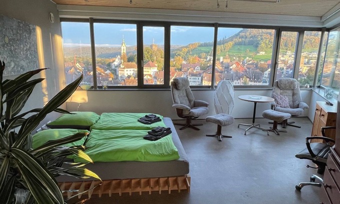 Laufenburg Apartment | Rhine view apartment Laufenburg, panorama apartment, carport, KONUS=Bus+train free of charge