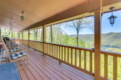 Topton House | Rustic Topton Cabin with Game Room and Private Hot Tub