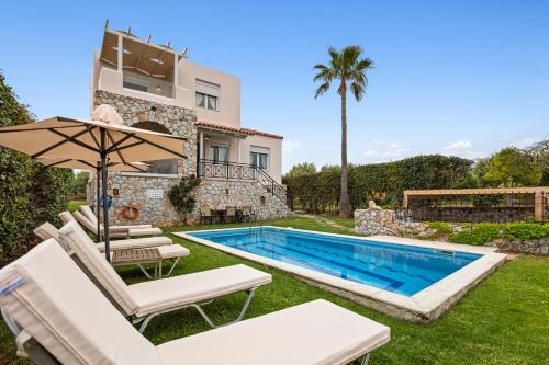 Katochori Villa | Sea view villa Stelios with Private pool Near the beach