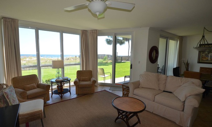 Ono Island Condo | SeaSpray West 102 Gulf Front, ground floor As Close as You Can Get to the Beach