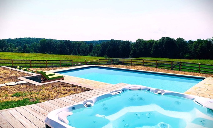 Chatham Villa | Serene Farmhouse Villa: Pool + Hot Tub and Grill