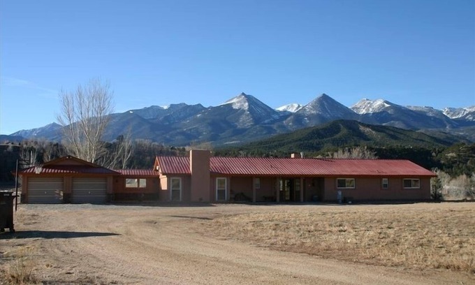 Howard House | Spanish Ranch on the Arkansas River- enjoy the rushing river from the Hot tub!