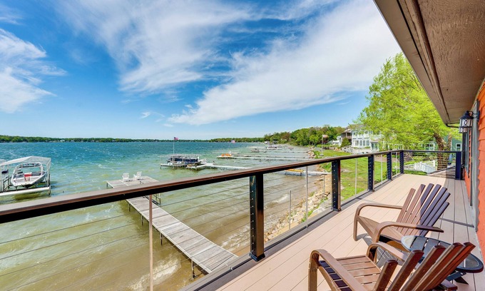 Powers Lake House | Steps to Powers Lake: Wisconsin Family Home