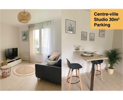 Cergy Apartment | Studio 30m2 - Au pied de la Gare - PARKING