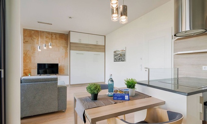 Wilsdruffer Vorstadt/Seevorstadt-West Apartment | Studio apartment in the old town of Dresden, kitchen, shower, service