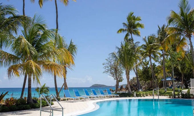 Flag Hill Condo | Studio Condo, Sleeps 4, Mini Kitchen, at Limetree Beach Resort in Saint Thomas!