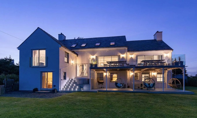 Rhoscolyn House | Stunning luxury stay, with hot tub, tennis court and sea views. Sleeping 16-18.