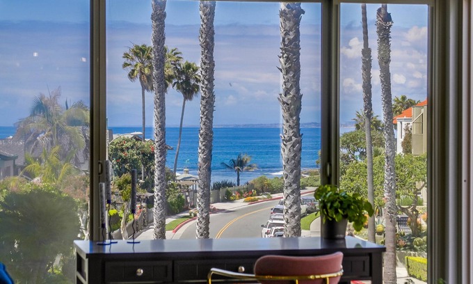 Village of La Jolla Condo | Stunning Ocean Views from 4 rooms! Rare Beachfront location. 2 bedrooms, 2 bath condo in La Jolla