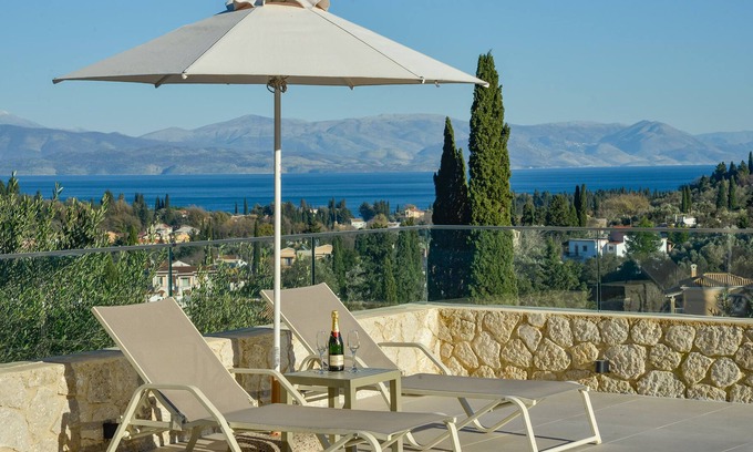 Kato Korakiana Apartment | Stylish very private villa apartment. Panoramic views. Infinity pool.