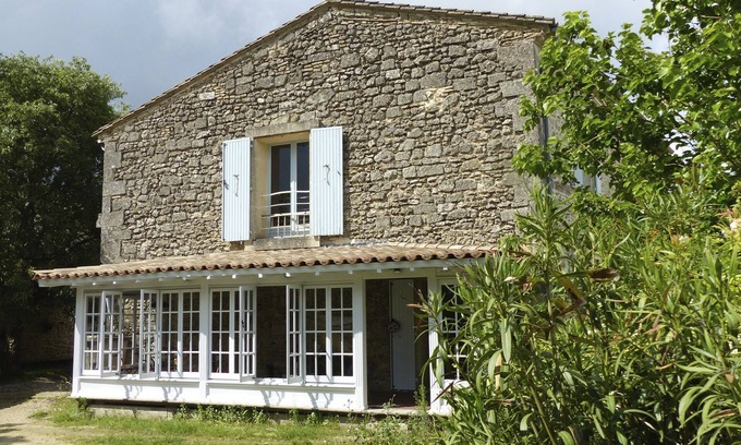 Junas Apartment | Superbly equipped apartment in old stone house with large pool and great view.